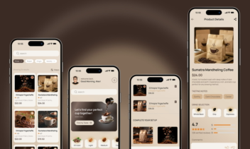 طراحی اپلیکیشن موبایل فروش قهوه