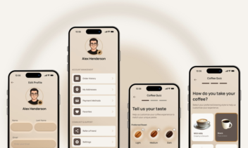 طراحی اپلیکیشن موبایل فروش قهوه