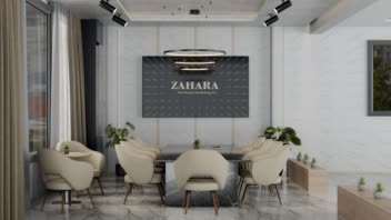 پروژه بین مللی طراحی فضای اداری zahara