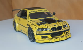 طراحی و ساخت ماکت کاغذی BMW E46 باجزئیات بالا