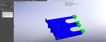 مدلسازی صفحه شیت متال  و تحلیل استاتیکی ان در  solidworks