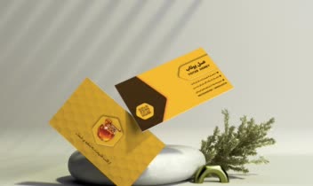 طراحی کارت ویزیت دو رو عسل فروشی