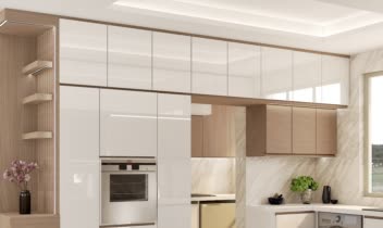 طراحی آشپزخانه  کابینت مدرن براق