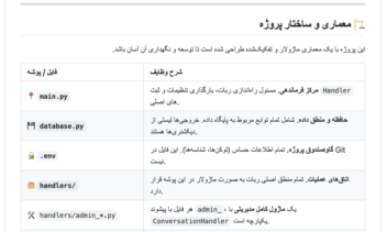 ربات ماژولار فروشنده آموزشی در بستر تلگرام (همراه با پنل ادمین)