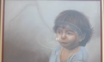 نقاشی با تکنیک پاستل مدادی و گچی