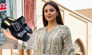 دو عکس متفاوت از جایگزینی مدل و قرار دادن جاکفشی در فضا