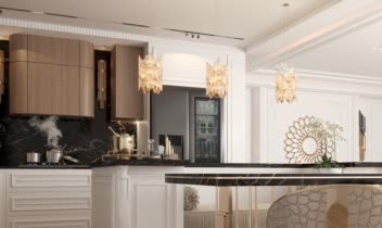 طراحی اشپزخانه به سبک نئوکلاسیک