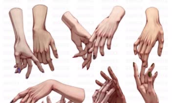 تمرین آناتومی/دست (hand study)