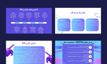 پاورپوینت آموزشی درباره تحول شبکه‌های تلفن همراه از نسل چهارم تا آینده‌ی ارتباطات بی‌سیم