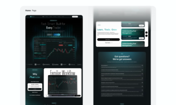 Plus Trader – طراحی وب‌سایت لندینگ