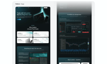 Plus Trader – طراحی وب‌سایت لندینگ