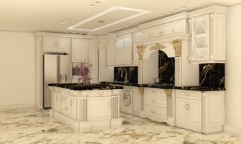 طراحی آشپزخانه مجلل به سبک کلاسیک (Luxury Classic Design)