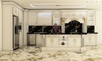 طراحی آشپزخانه مجلل به سبک کلاسیک (Luxury Classic Design)