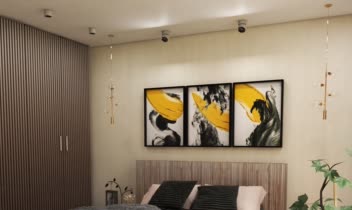 طراحی اتاق خواب مدرن با کلوزت‌روم (Closet) یکپارچه و بهینه