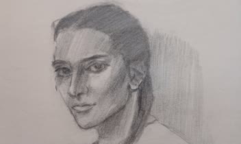 طراحی پرتره - مداد روی کاغذ___