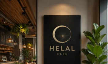 طراحی لوگو کافه HELAL | حلقه‌ای از آرامش و مهمان‌نوازی.