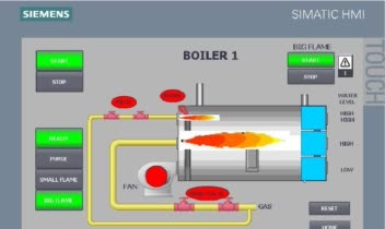 طراحی وبرنامه نویسی سیستم بویلر با استفاده از PLC و HMI زیمنس