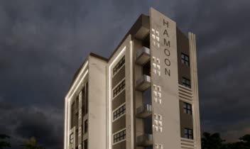 طراحی و رندرینگ نما مدرن اپارتمان مسکونی