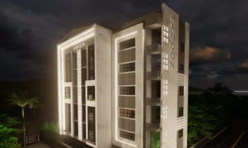طراحی و رندرینگ نما مدرن اپارتمان مسکونی