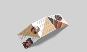 طراحی بروشور  فوشگاه چرم طبیعی