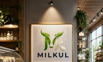 طراحی لوگو لبنیاتی (MILKUL) | طعم اصیل طبیعت در هر قطره شیر تازه.