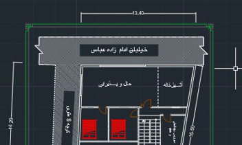 پیشنمایش یک پلان مسکونی دو طبقه در اتوکد
