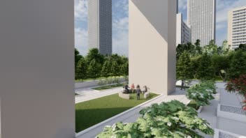 طراحی سه بعدی برج تجاری تفریحی