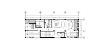 برش پلان اپارتمانی از دو جهت A,A & B,B