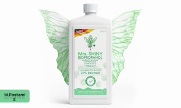 دیزاین لیبل Mrs. Shiny مدلسازی محصول شوینده