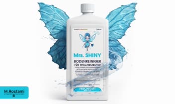 دیزاین لیبل Mrs. Shiny مدلسازی محصول شوینده