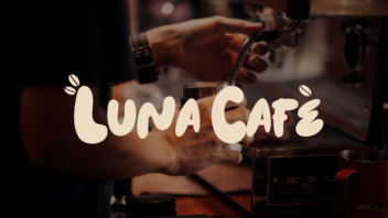لوگو کافه luna - طراحی هویت بصری برند