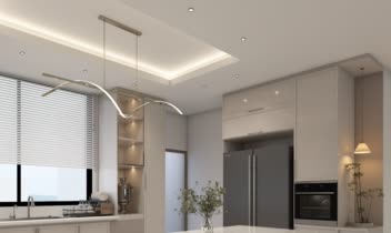 طراحی آشپزخانه U شکل  به سبک مدرن