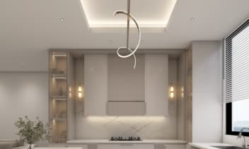 طراحی آشپزخانه U شکل  به سبک مدرن