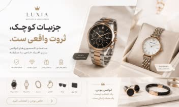 نمونه بنر های تبلیغاتی گالری ساعت