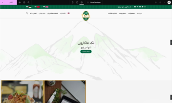 طراحی نمونه سایت تک ماکارون برای نمونه کار