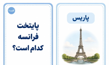 فلش کارت دوطرفه  مناسب برای بازی و یادگیری
