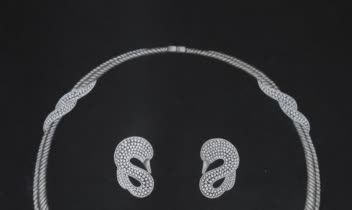 طراحی جواهر دستی با آبرنگ و مداد