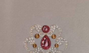 طراحی جواهر دستی با آبرنگ و مداد