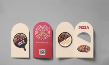 طراحی بروشور پیتزا تایم, pizza time