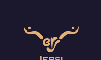 طراحی کارت ویزیت مربعی برند جرسی (پشت و رو)