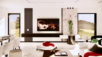 طراحی Tv wall - نورپردازی num23