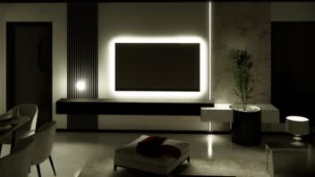 طراحی Tv wall - نورپردازی num23