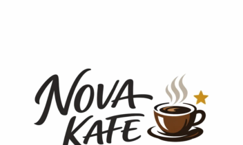 طراحی لوگو، بنر و موکاپ برای برند Nova Cafe