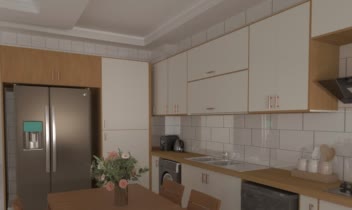 طراحی سه بعدی و اجرای آشپزخانه