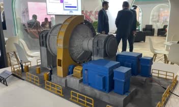 ماکت سه‌بعدی صنعتی — مدل مفهومی آسیاب نیمه‌خودشکن (SAG Mill)