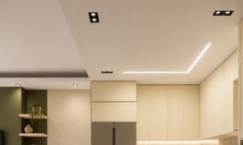 طراحی ویلا ، اشپز خانه، تی وی وال