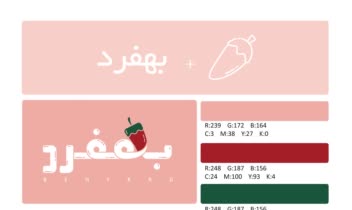 طراحی لوگو تلفیقی، پترن اختصاصی به همراه بسته بندی برای کیترینگ بهفرد