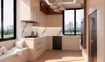 طراحی اشپزخانه و ورودی سبک مدرن