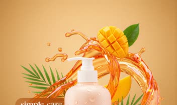 طراحی گرافیک برای ژل شست و شو برند Fiora