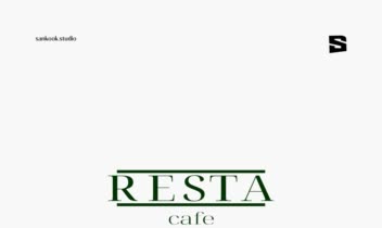 طراحی لوگو تایپ انگلیسی برای کافه " RESTA "